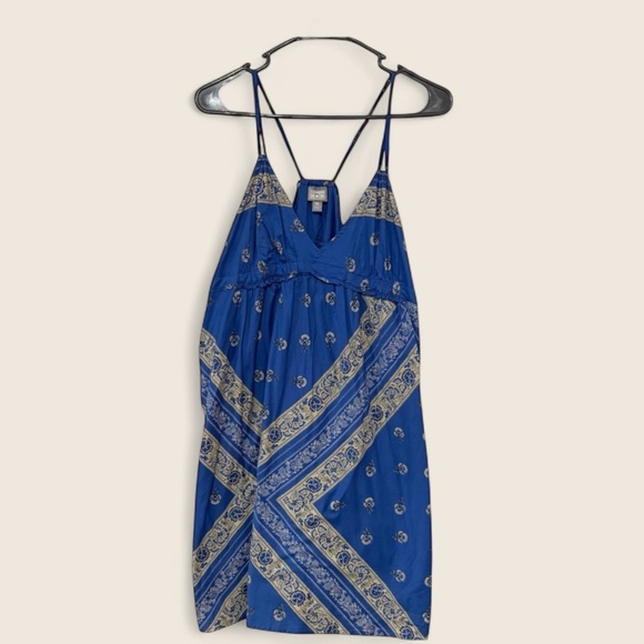 Women's Converse One Star Blue Bandana Sun Strap Dress Knee Length - XL - Picture 1 of 2